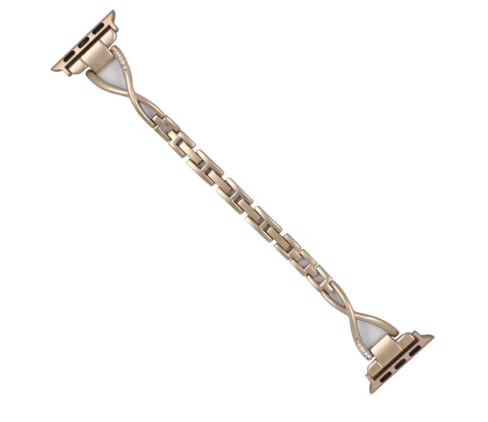 Apple Watch Band X-Type Stainless Steel with Diamonds